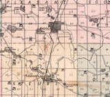 1880 Map of Steuben County Indiana