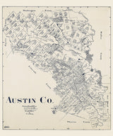 1915 Map of Austin County Texas