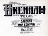 1912 Town Map of Brenham Washington County Texas