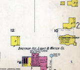 1921 Town Map of Brastrop Texas