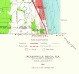 1964 Topo Map of Jacksonville Beach Florida