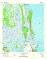 1965 Topo Map of Mayport Florida Talbot Island