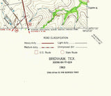 1984 Topo Map of Brenham Texas