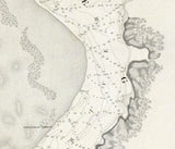 1854 Nautical Chart of Umquah River Oregon