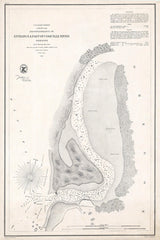 1861 Nautical Chart of Coquille River Oregon Entrance