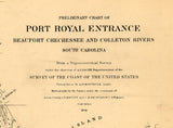 1862 Nautical Chart of Port Royal South Carolina Hilton Head Island