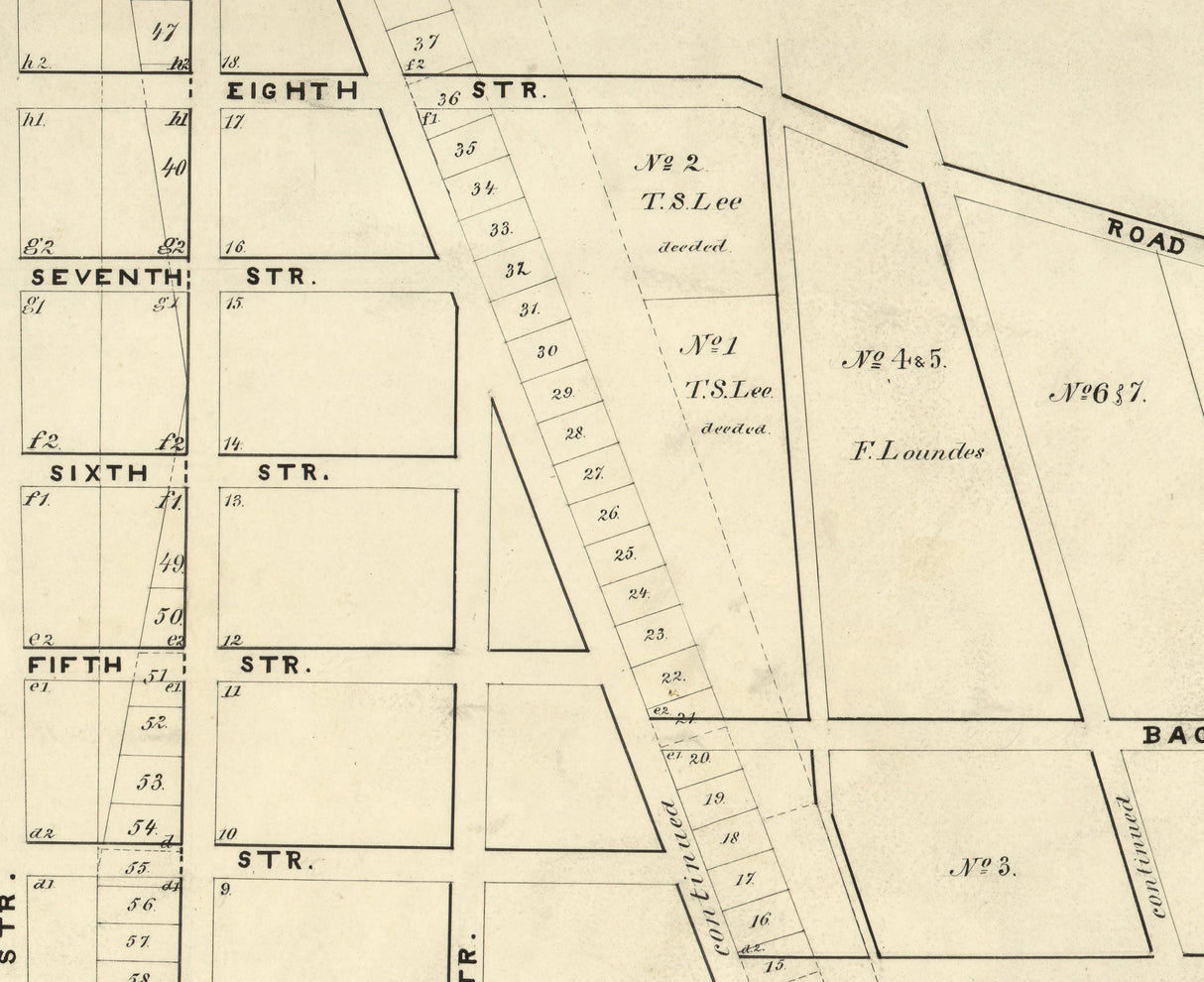 1796 Map of Georgetown Washington DC