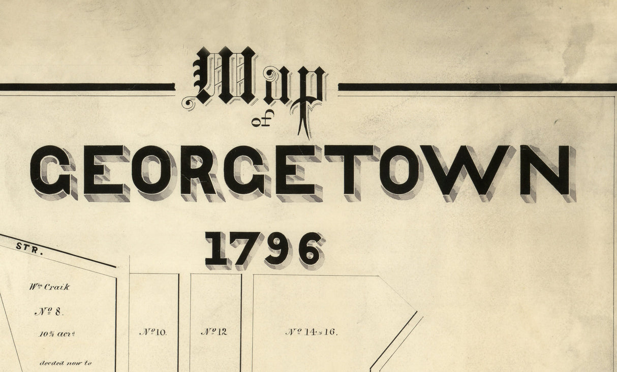 1796 Map of Georgetown Washington DC