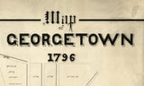 1796 Map of Georgetown Washington DC