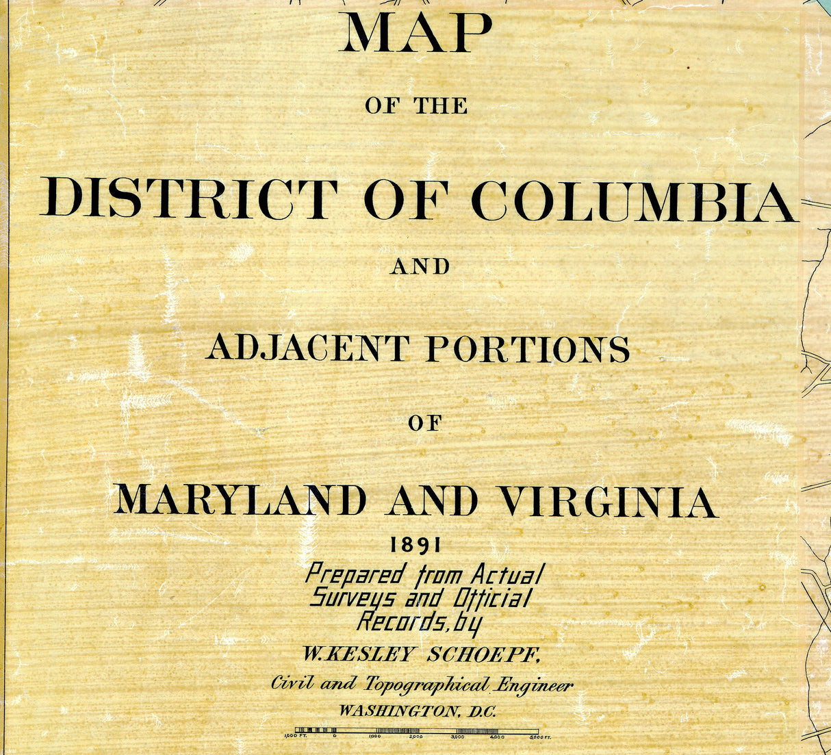 1891 Map of Washington DC