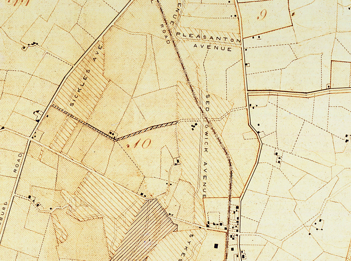 1894 Map of Gettysburg Pennsylvania Battlefield