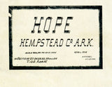 1916 Map of Hope Hempstead County Arkansas