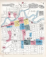 1885 Town Map of Fort Wayne Allen County Indiana