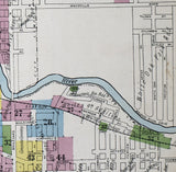 1918 Town Map of Fort Wayne Allen County Indiana