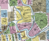 1918 Town Map of Fort Wayne Allen County Indiana