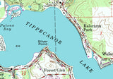 1992 Map of Tippecanoe Lake Indiana