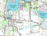 1992 Map of Tippecanoe Lake Indiana