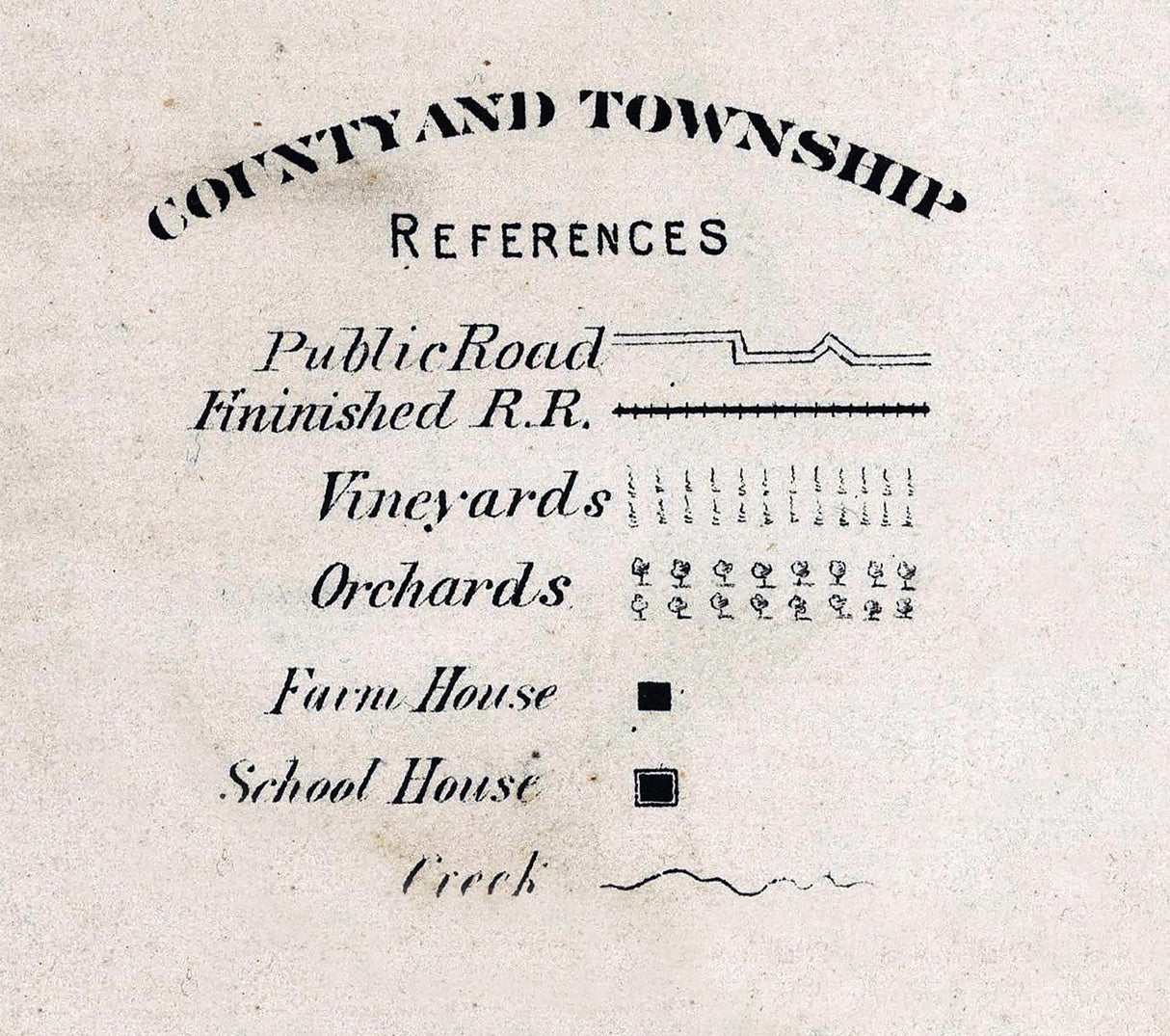 1874 Map of Ottawa County Ohio Lake Erie Islands
