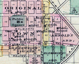 1878 Map of Elkhorn Walworth County Wisconsin