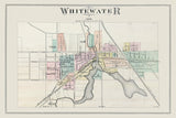 1878 Map of Whitewater Walworth County Wisconsin