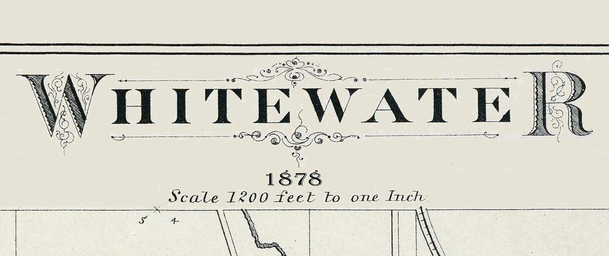 1878 Map of Whitewater Walworth County Wisconsin