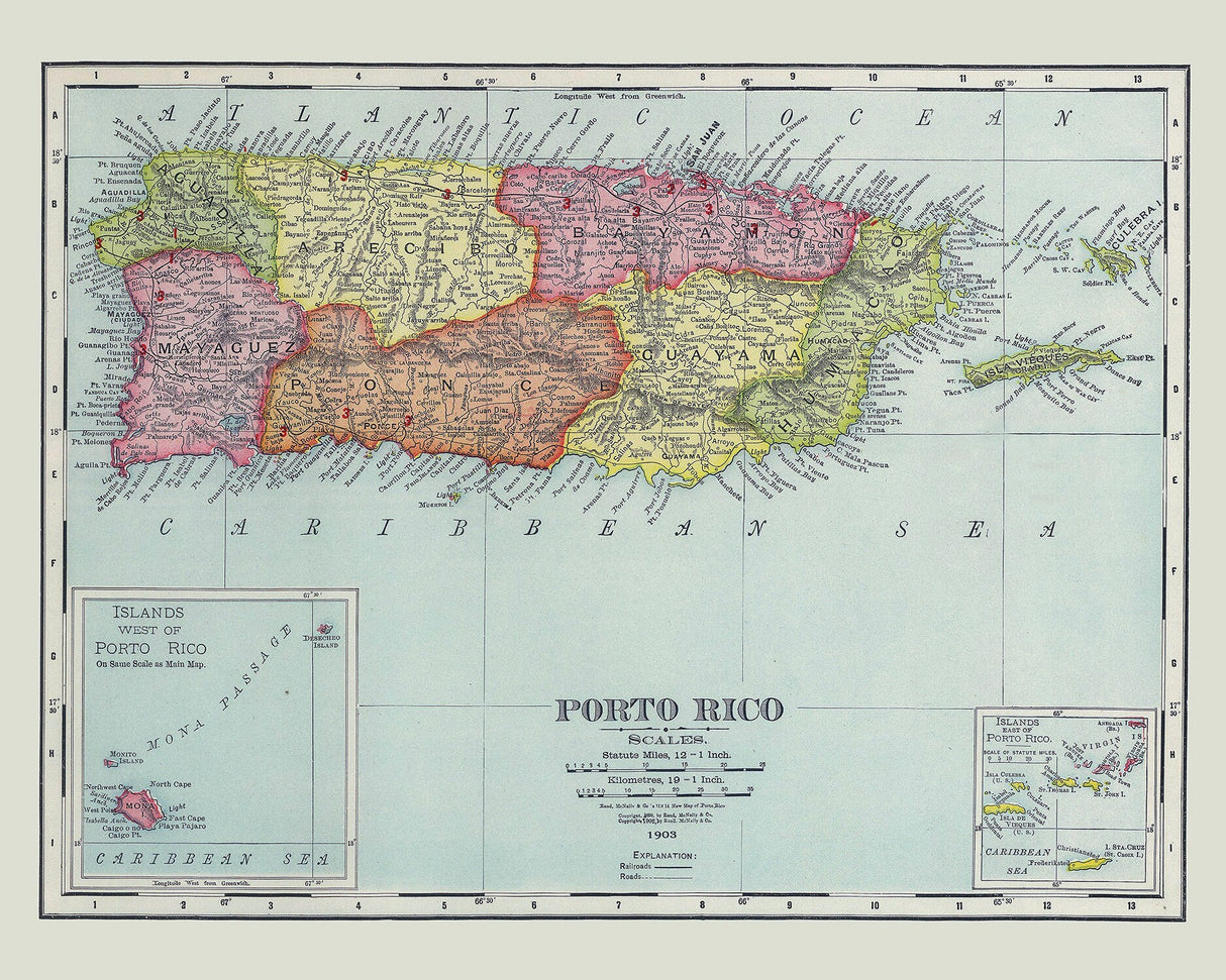 1903 Map of Porto Rico