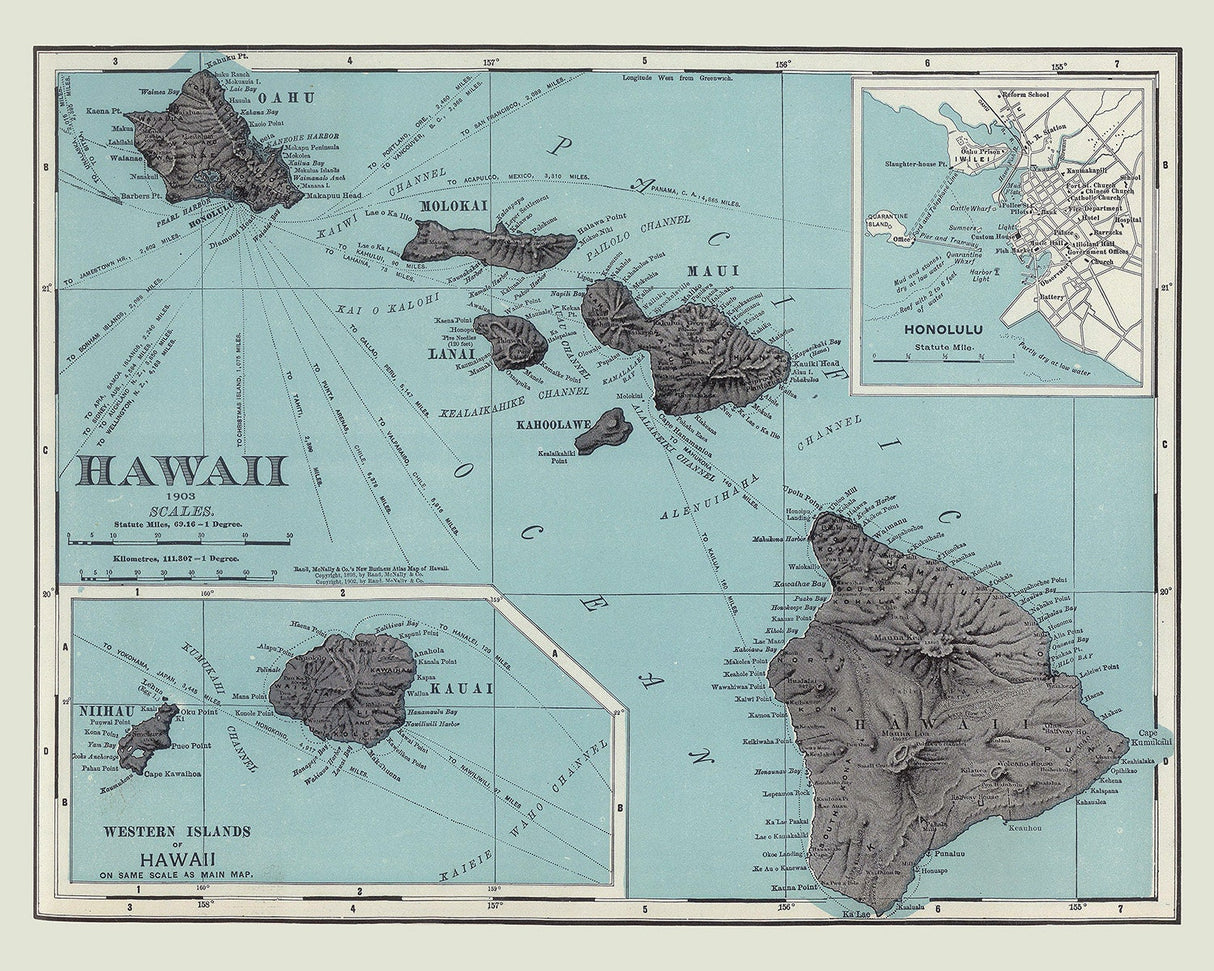 1903 Map of Hawaii