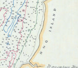1856 Nautical Chart of Hog Island Bar Virginia