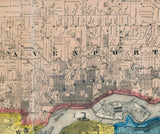 1859 Map of Scott County Iowa and Rock Island County Illinois