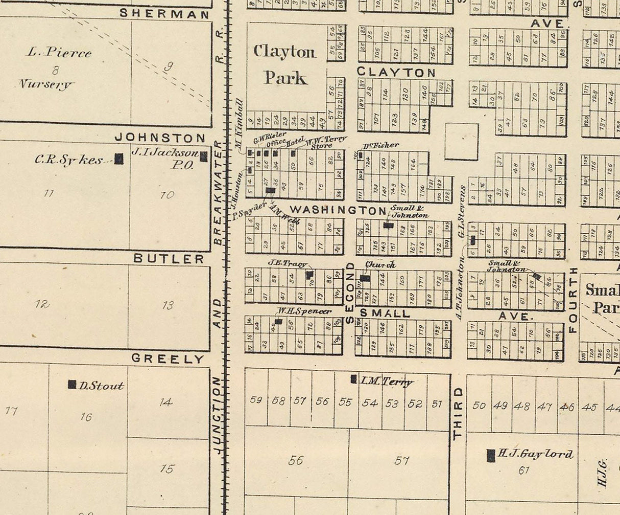 1868 Map of Lincoln Cedar Creek Sussex County Delaware