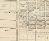 1868 Map of Lincoln Cedar Creek Sussex County Delaware