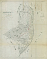 1882 Map of South Island South Carolina