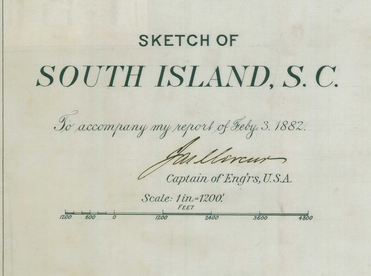 1882 Map of South Island South Carolina