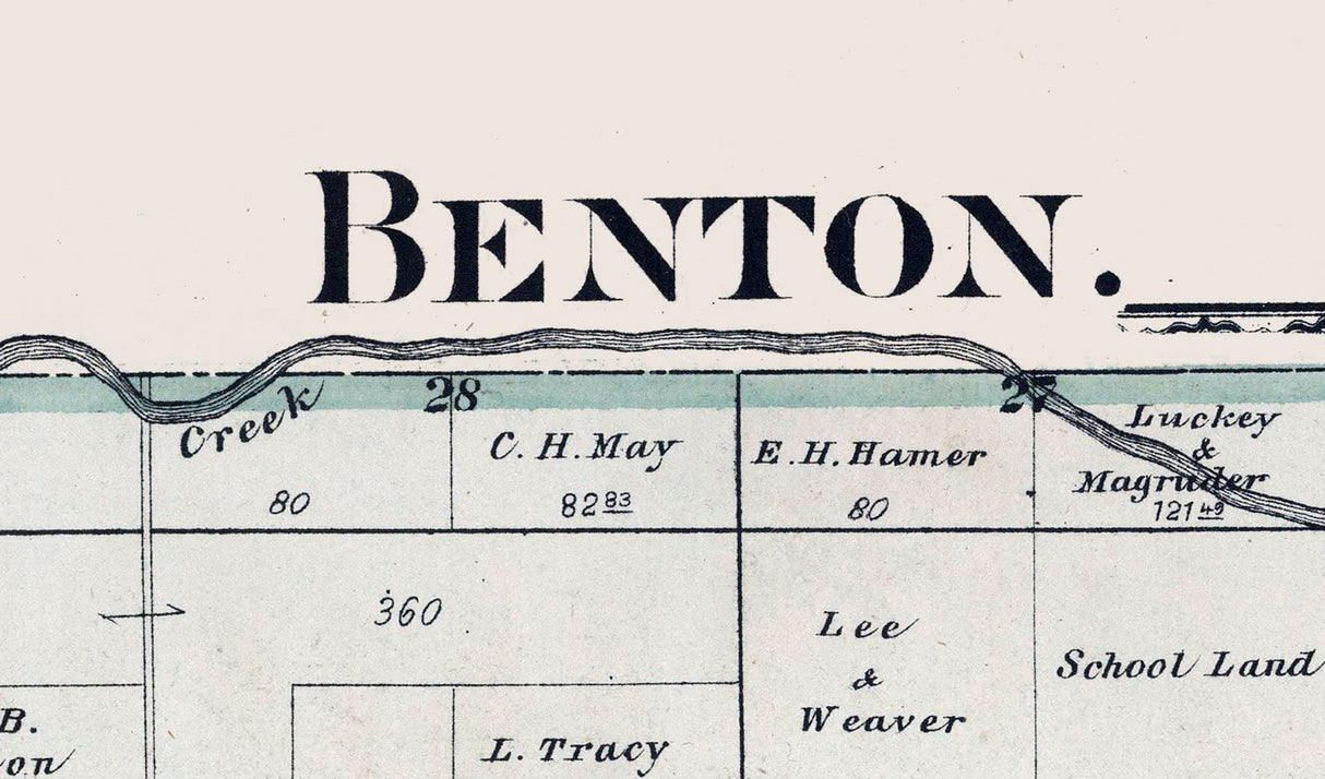 1874 Map of Benton Township Ottawa County Ohio