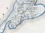 1874 Map of Catawba Island Ottawa County Ohio Lake Erie