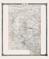 1874 Map of Clay Township Ottawa County Ohio