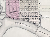 1874 Map of Oak Harbor Ottawa County Ohio