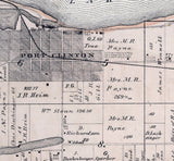 1874 Map of Portage Township Ottawa County Ohio Port Clinton