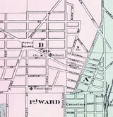 1878 Town Map of Mineral Point Iowa County Wisconsin