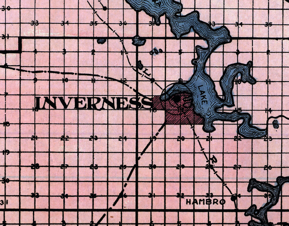 1914 Map of Citrus County Florida