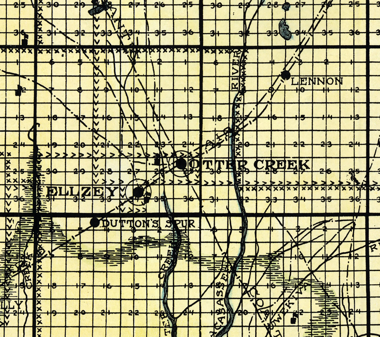 1914 Map of Levy County Florida