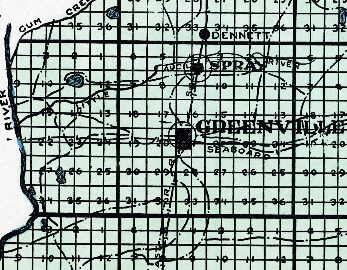 1914 Map of Madison County Florida