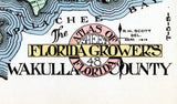 1914 Map of Wakulla County Florida Crawfordville