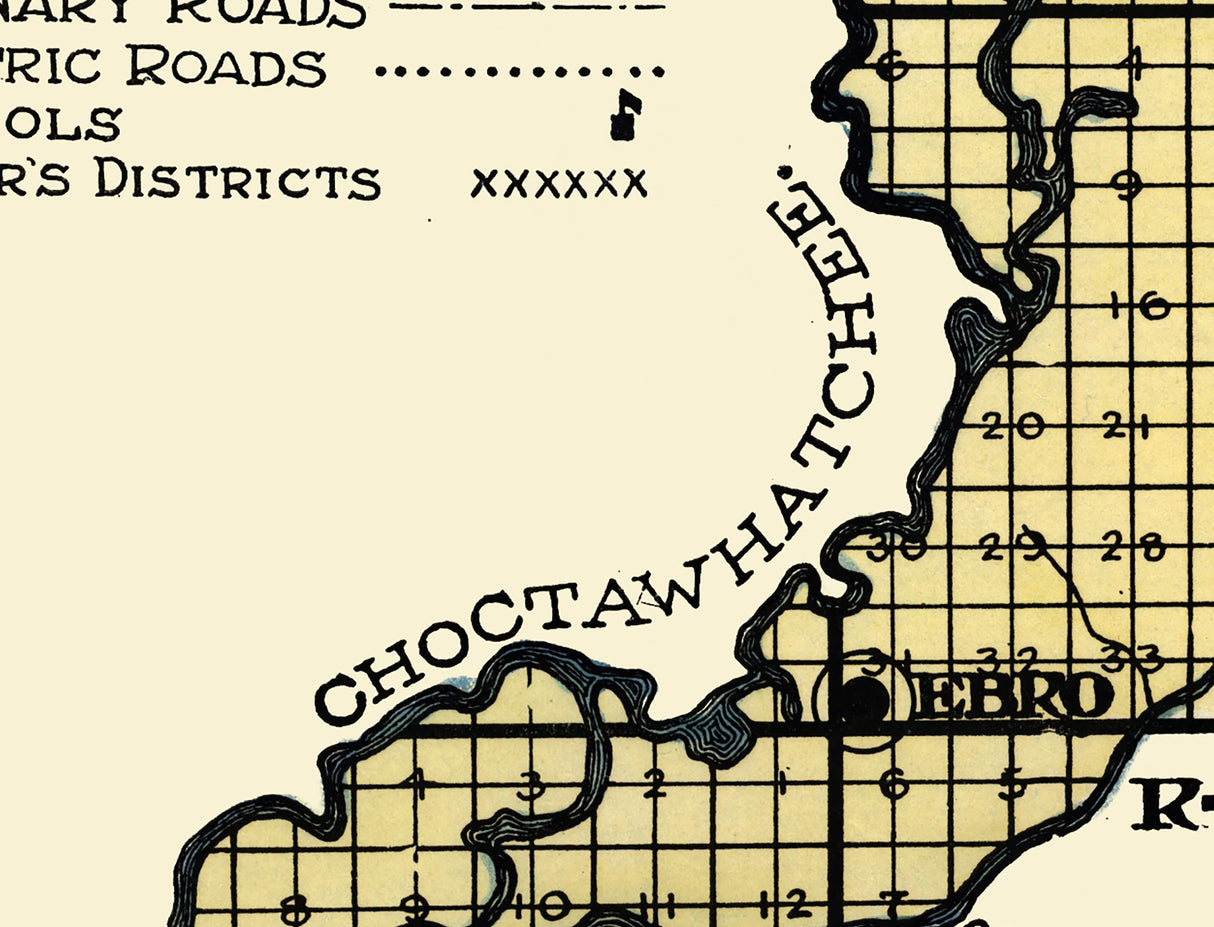 1914 Map of Washington County Florida