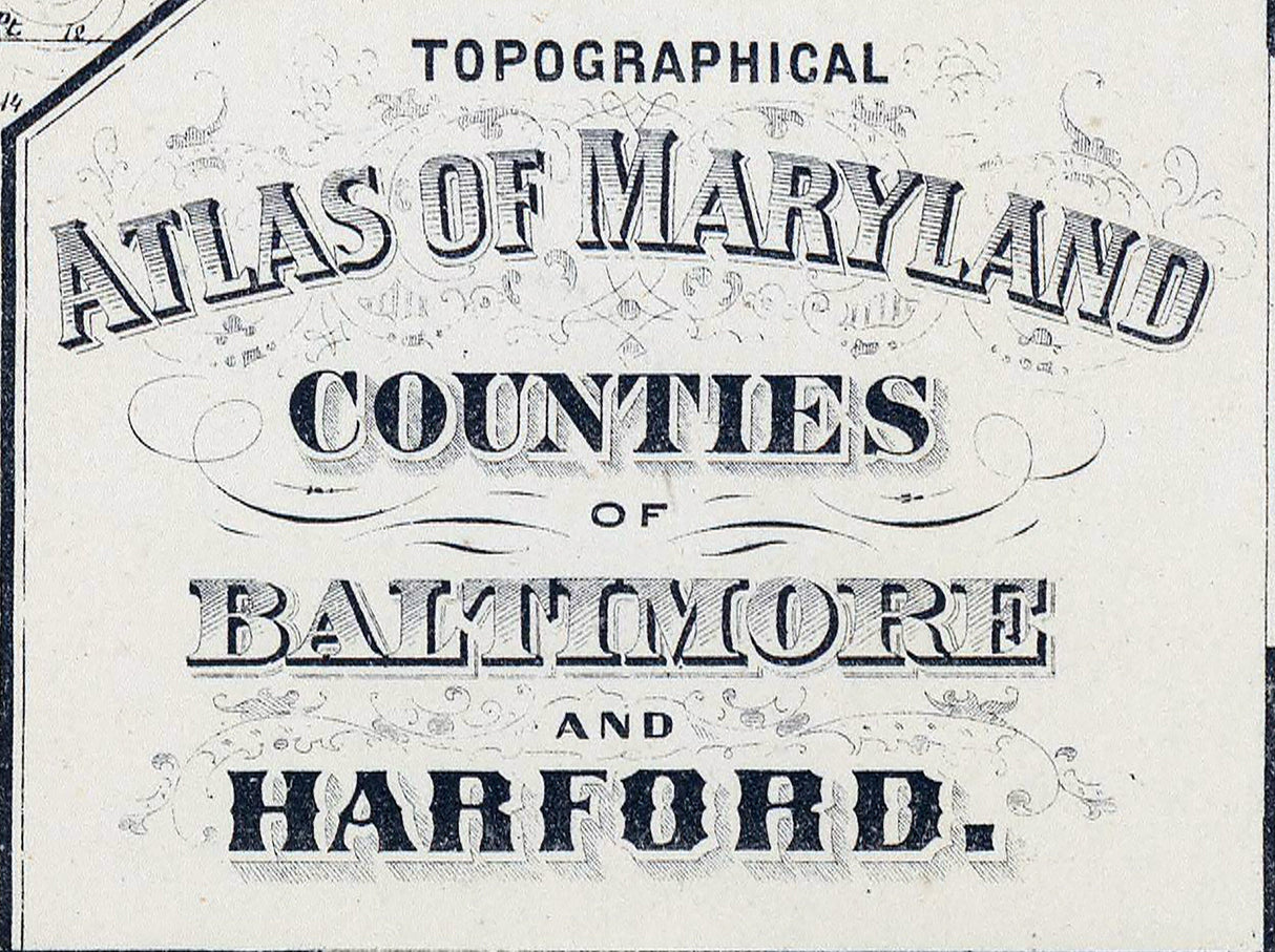 1873 Map of Baltimore and Harford County Maryland