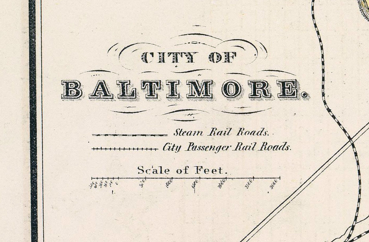 1873 Map of Baltimore Maryland