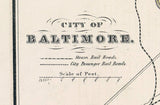 1873 Map of Baltimore Maryland