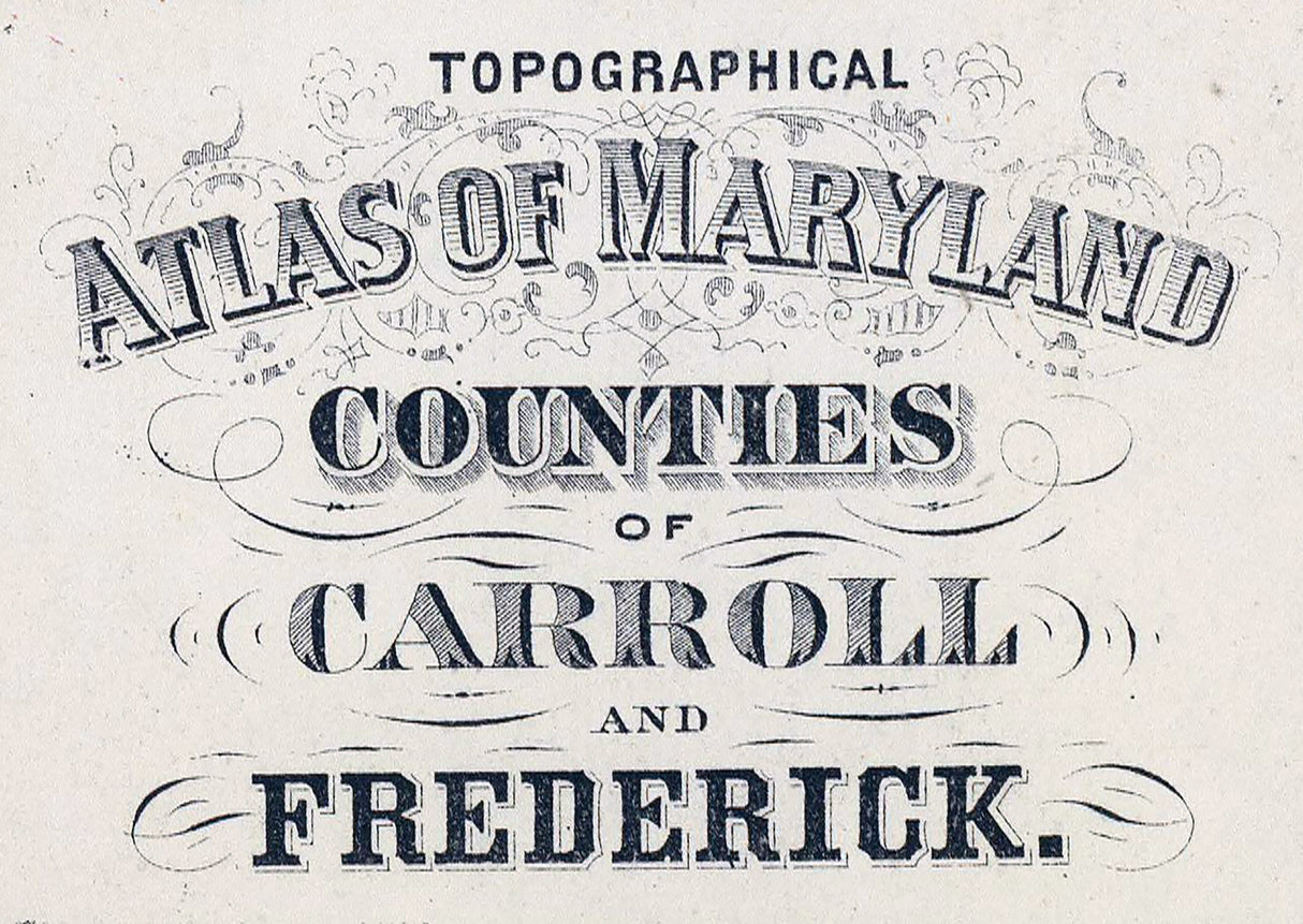 1873 Map of Carroll and Frederick County Maryland