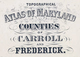 1873 Map of Carroll and Frederick County Maryland