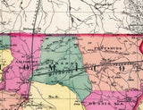 1873 Map of Dorchester Wicomico Somerset and Worcester County Maryland